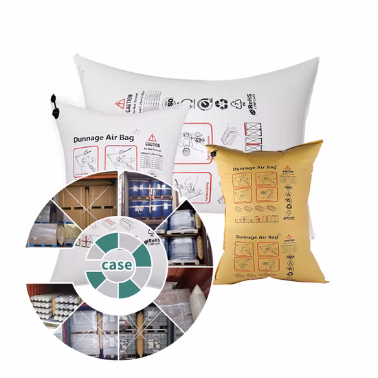 AAR 승인 Leve 1 컨테이너 크래프트 종이 쿠션 베개 공기 완충재 백(메가 플로우 밸브 포함)